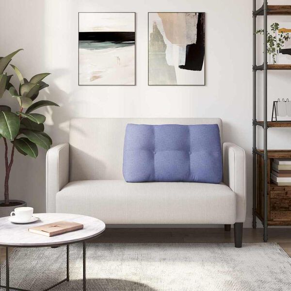 vidaXL R&uuml;cken Kissen Jeans blau 80 x 24 x 50 cm Stoff