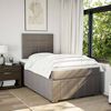 vidaXL Boxspringbett mit Matratze Taupe 120x190 cm Stoff