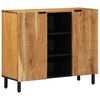 vidaXL Sideboard mit Regal Natur 90 x 33,5 x 75 cm Massivholz Akazie