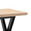vidaXL Couchtisch X-Gestell 110x40x45,5 cm Massivholz Kiefer Stahl