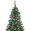 vidaXL Künstlicher Weihnachtsbaum Kiefernzapfen Weißem Glitzer 180 cm