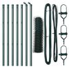 vidaXL Bodenmontierter Sechseckzaun 10 x 0,6 m PVC-beschichteter Stahl
