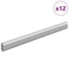 vidaXL Kleiderstange 12 pcs Silber 316 x 15 x 29 mm Aluminiumlegierung