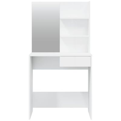 vidaXL Schminktisch mit Spiegel Hochglanz-Weiß 74,5x40x141 cm