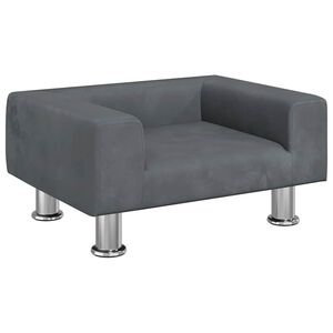 vidaXL Kindersofa Dunkelgrau 50x40x26,5 cm Samt