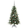 vidaXL K&uuml;nstlicher klappbarer Weihnachtsbaum Gr&uuml;n 120 cm PE und PVC