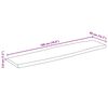 vidaXL Tischplatte mit Baumkante 180x40x3,8 cm Raues Mango Massivholz