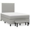 vidaXL Boxspringbett mit Matratze Hellgrau 120x190 cm Stoff
