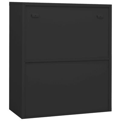 vidaXL Büroschrank mit Pflanzkasten Anthrazit 90x40x128 cm Stahl