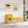 vidaXL Modulares Sofa mit Fu&szlig;hocker Kissen Cordstoff Hellgelb