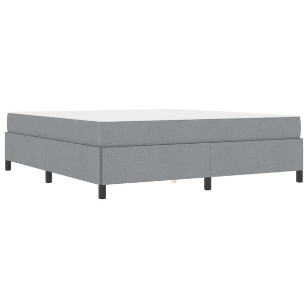 vidaXL Boxspringbett Hellgrau 180 x 200 cm Stoff