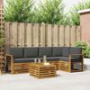 vidaXL Sofagarnituren 6 pcs Natur und Anthrazit Massivholz Akazie