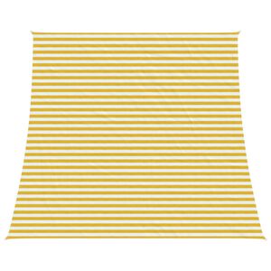 vidaXL Sonnensegel Gelb und Wei&szlig; 4 / 5 x 4 m HDPE