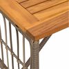 vidaXL Tisch f&uuml;r Outdoor Grau 80 x 40 x 40 cm Stahl und Poly Rattan