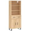 vidaXL Highboard Sonoma-Eiche 69,5x34x180 cm Holzwerkstoff