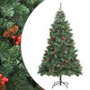 vidaXL K&uuml;nstlicher Weihnachtsbaum Klappbar mit Zapfen & Beeren 180 cm