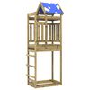 vidaXL Spielturm Braun 85 x 52,5 x 239 cm Massives impr&auml;gniertes Holz