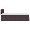 vidaXL Ottoman-Bett mit Matratze & LEDs Dunkelbraun 120x190 cm Stoff