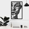 Homemania Wanddekoration Silhouette 65x100 cm Metall Schwarz