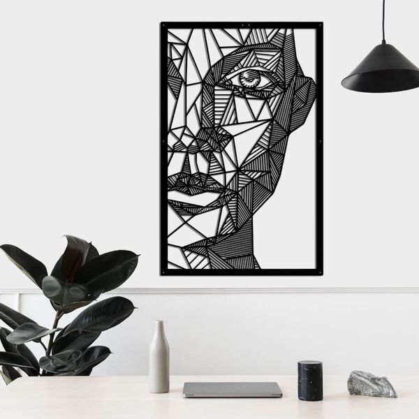Homemania Wanddekoration Silhouette 65x100 cm Metall Schwarz