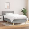 vidaXL Boxspringbett mit Matratze Hellgrau 80x200 cm Stoff