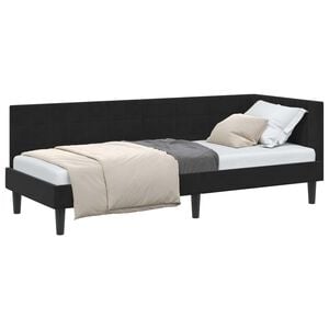 vidaXL Eckbettgestell Schwarz 80 x 200 cm Samt