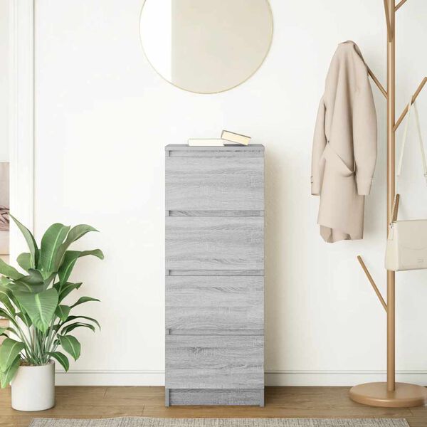 vidaXL Sideboard Grau Sonoma 37,5x35x99 cm Holzwerkstoff