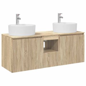 vidaXL Badezimmerschrank-Set 3 stk. Sonoma-Eiche 49,5 x 44,5 x 65 cm