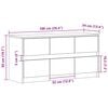 vidaXL TV-Schrank mit LED-Beleuchtung Braun Eichen-Optik 100x34x50 cm