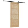 vidaXL Schiebet&uuml;r Natur 86 x 211 cm Massives Kiefernholz
