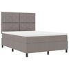 vidaXL Boxspringbett mit Matratze Taupe 160 x 200 cm Stoff
