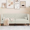 vidaXL Chesterfield-Sofa mit Nackenrollen 2-Sitzer Creme Samt