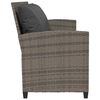 vidaXL Gartensofa 5-Sitzer mit Kissen Grau Poly Rattan