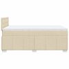 vidaXL Boxspringbett mit Matratze Creme 120x200 cm Stoff