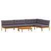 vidaXL 5 St&uuml;ck Garten Pallet Sofa Einheiten Massivholz Akazie Natur