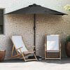 vidaXL Gartenparasol Schwarz 294 x 150 x 224 cm Stoff