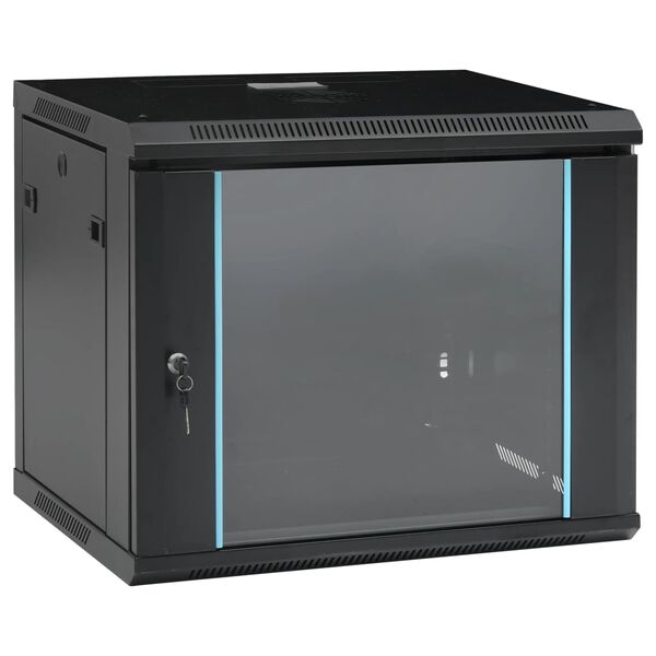 vidaXL 9U Netzwerkschrank Wandmontage 19" IP20 600x450x510 mm