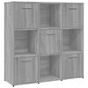 vidaXL B&uuml;cherregal Grau Sonoma 90x30x90 cm Holzwerkstoff
