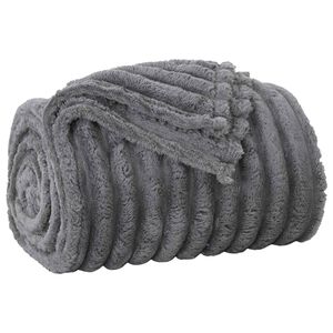 vidaXL Wohndecke Dunkelgrau 95 x 220 cm 0.51 kg Fleece