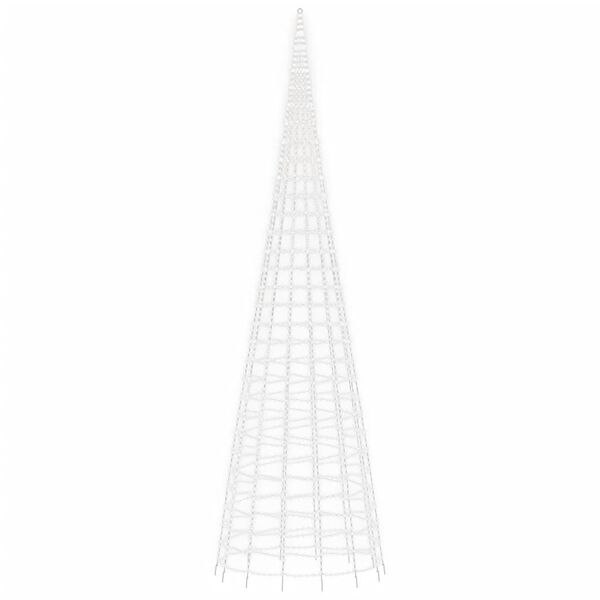vidaXL LED-Weihnachtsbaum für Fahnenmast 3000 LEDs Kaltweiß 800 cm