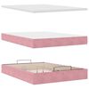 vidaXL Ottoman-Bett mit Matratze Rosa 140x200 cm Samt