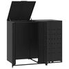 vidaXL M&uuml;lltonnenbox f&uuml;r 1 Tonne Schwarz 69x79x117 cm Stahl