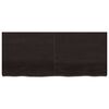 vidaXL Tischplatte Dunkelbraun 140x60x(2-6)cm Massivholz Eiche