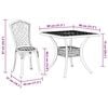 vidaXL Gartentisch Set 5 pcs Schwarz Gussaluminium