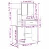 vidaXL Schminktisch mit Regal Schwarz Eichen-Optik 80 x 35 x 132 cm
