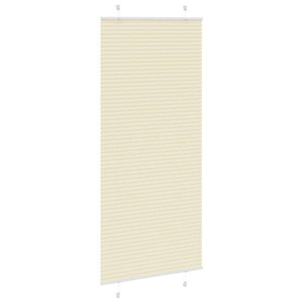 vidaXL Plissee Creme 90x200 cm Stoffbreite 89,4 cm Polyester