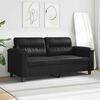 vidaXL 2-Sitzer-Sofa Schwarz 140 cm Mikrofasergewebe