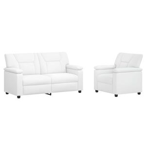 vidaXL Sofa-Set 2 pcs Wei&szlig; Kunstleder