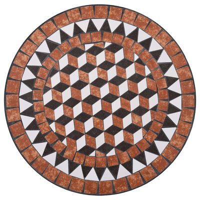 vidaXL Bistrotisch Mosaik Keramik Braun 60 cm