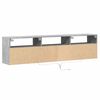 vidaXL TV-Wandschrank mit LED Betongrau 180x31x45 cm